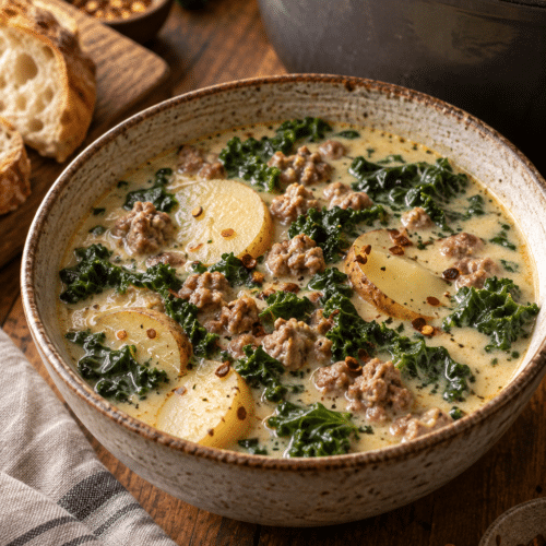 slow cooker zuppa toscana finished soup