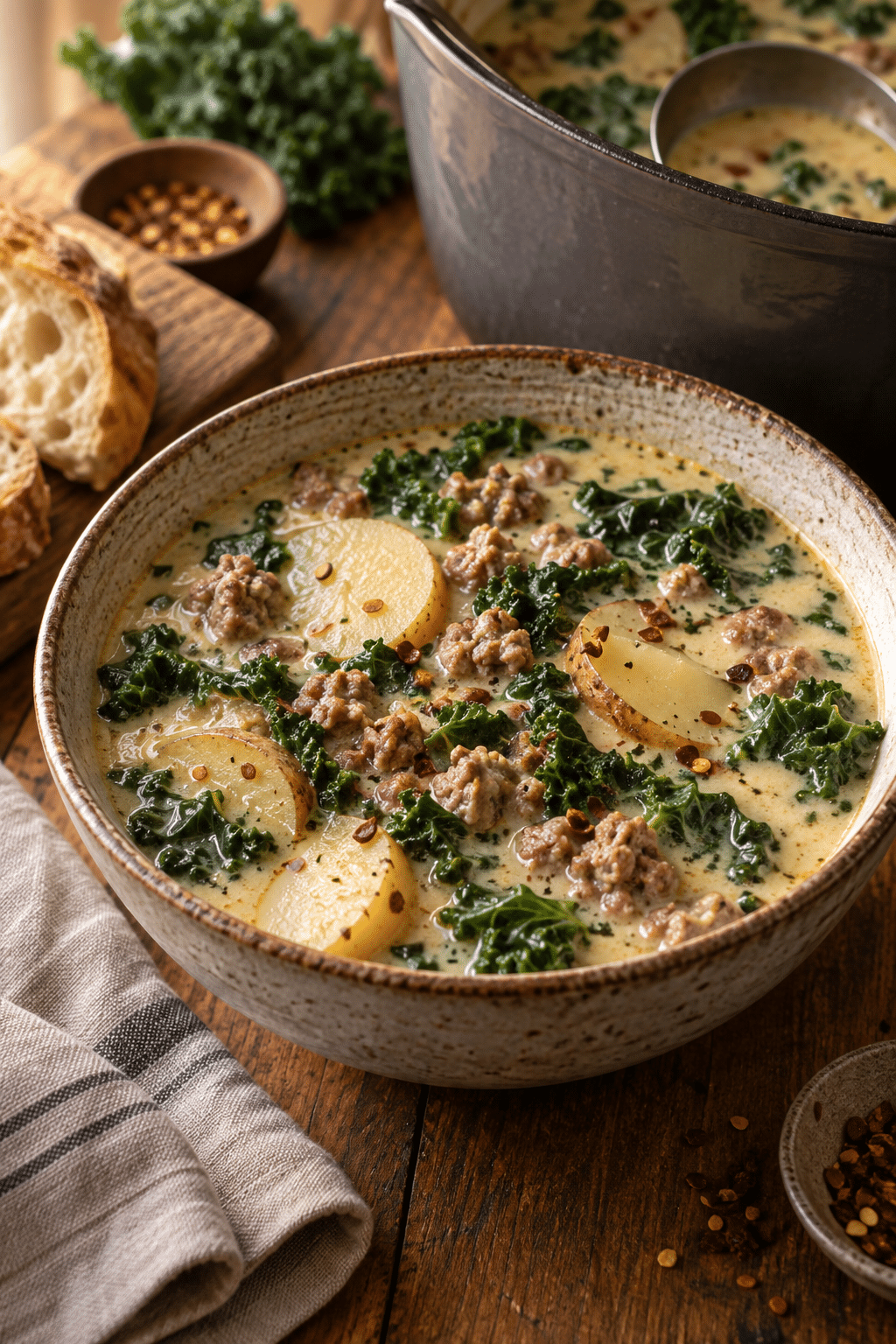 slow cooker zuppa toscana finished soup