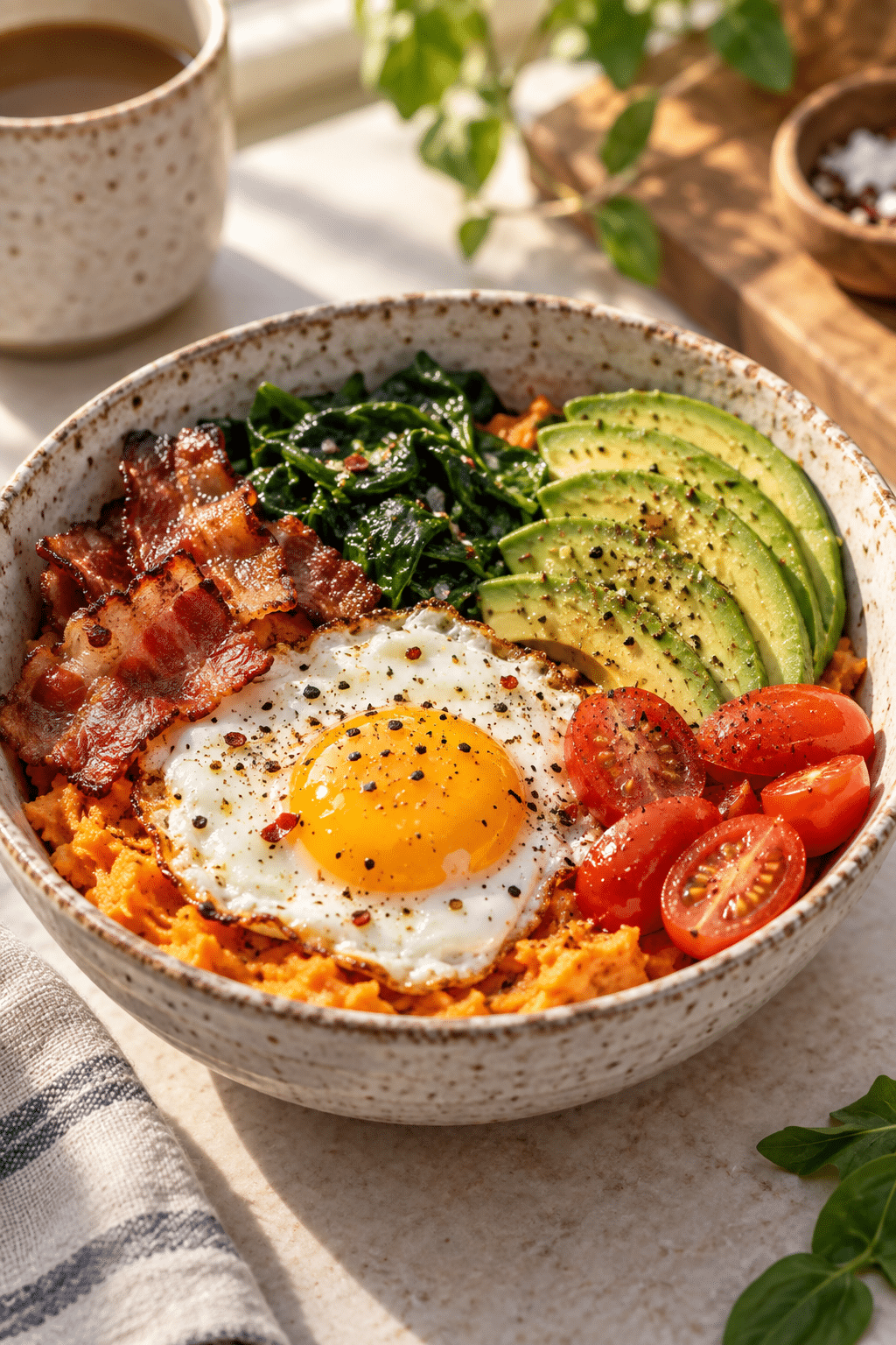 finished sweet potato breakfast bowl