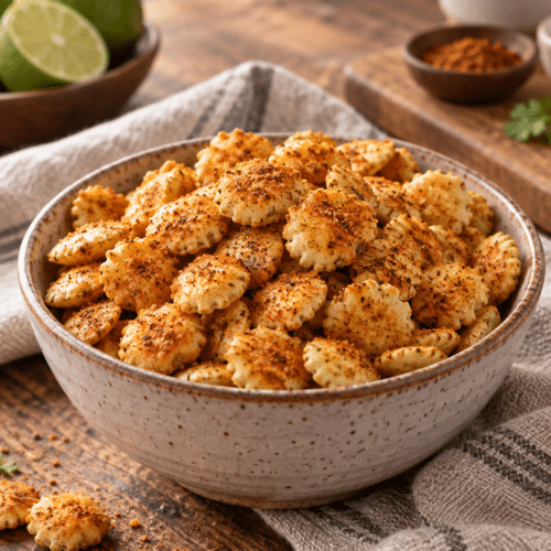 bowl of taco oyster crackers