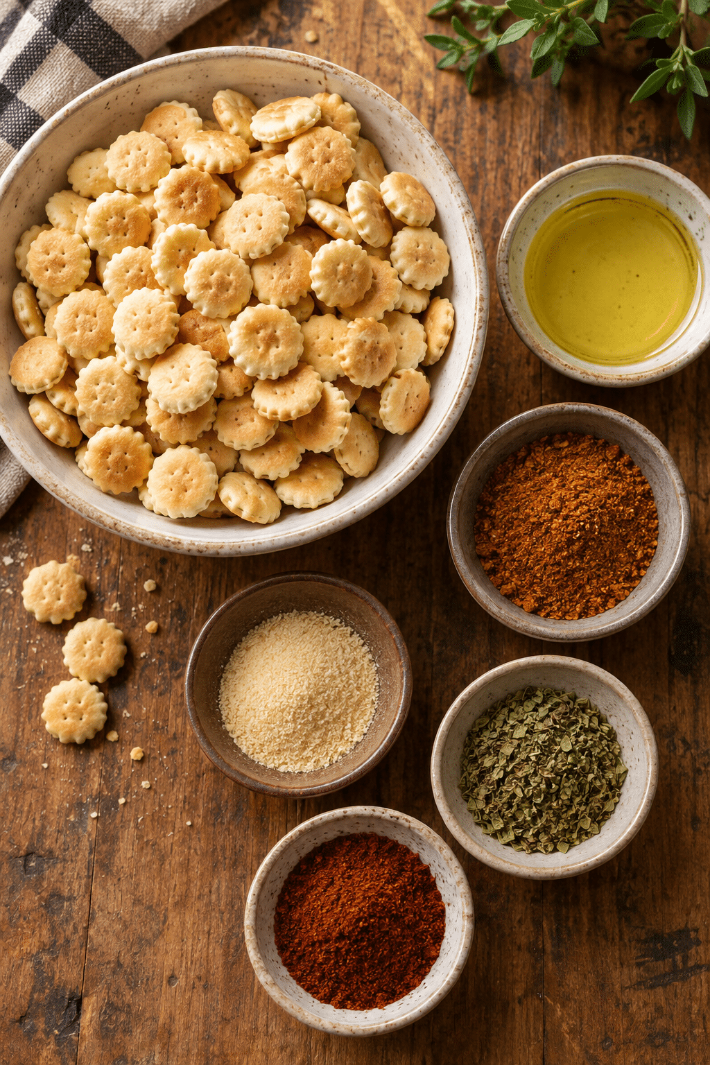 ingredients for taco oyster crackers