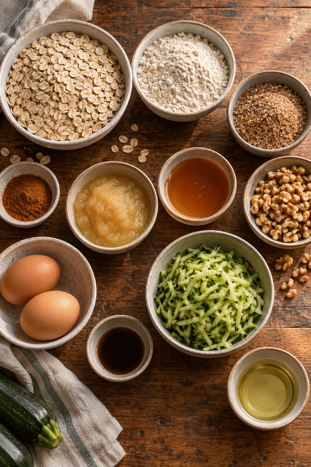 ingredients for zucchini bread breakfast cookies