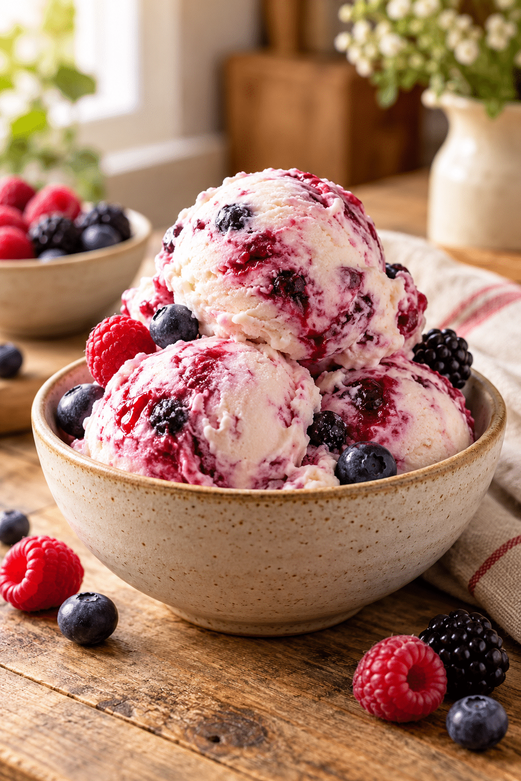 2 ingredient homemade ice cream ingredients arranged