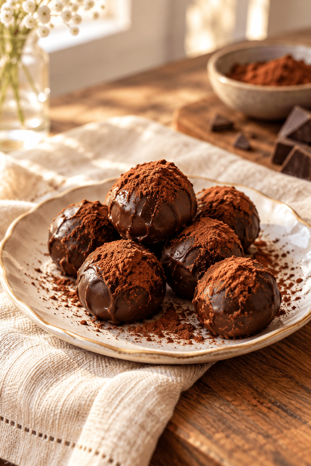 2 minute chocolate truffles