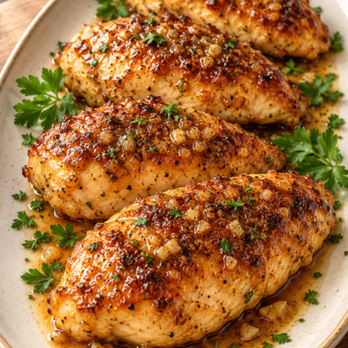 brown sugar garlic chicken finished dish
