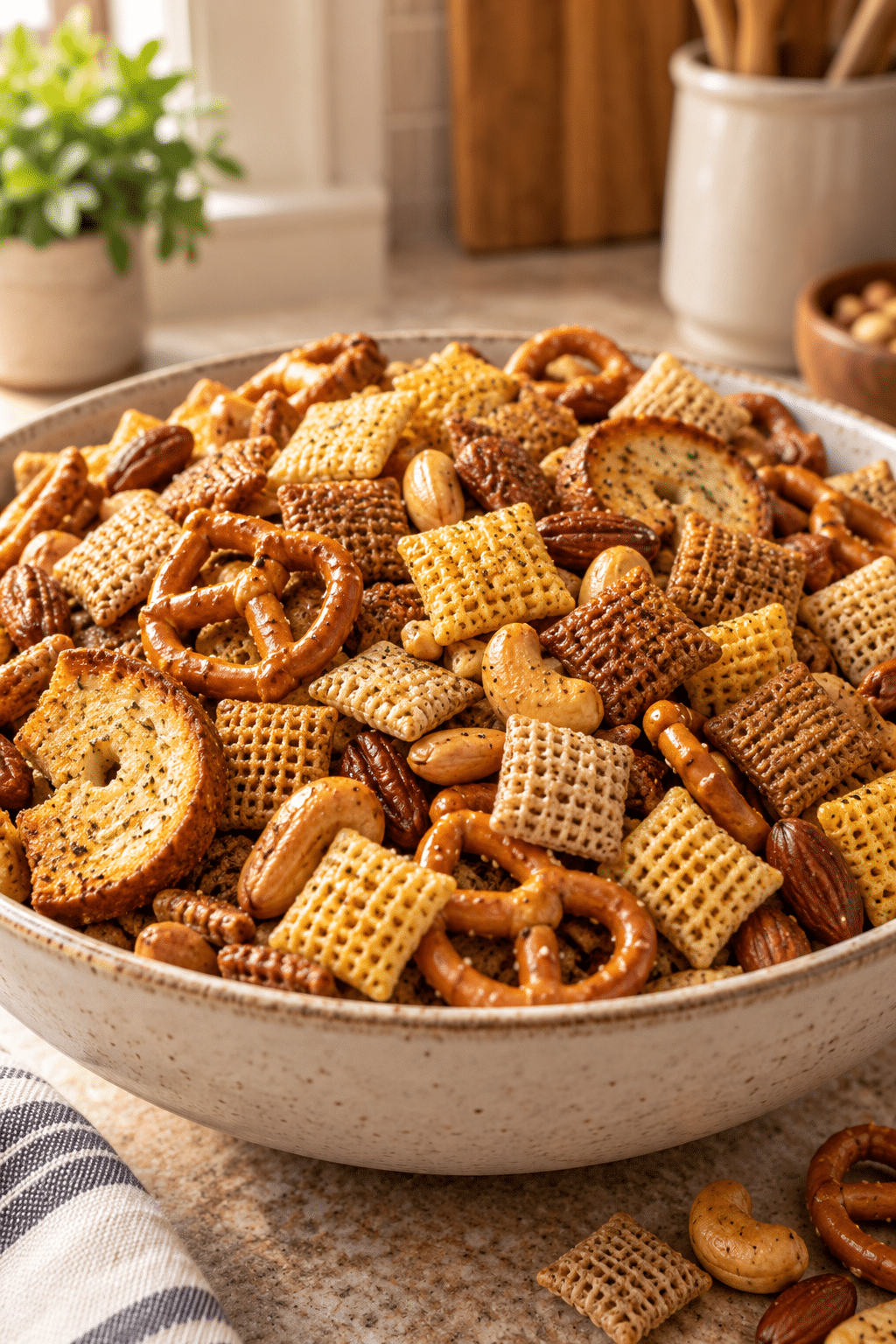 classic Chex Mix recipes served crisp and golden