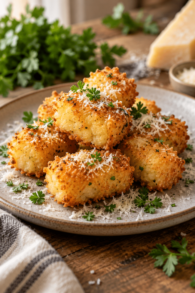 Crispy mashed potato tots