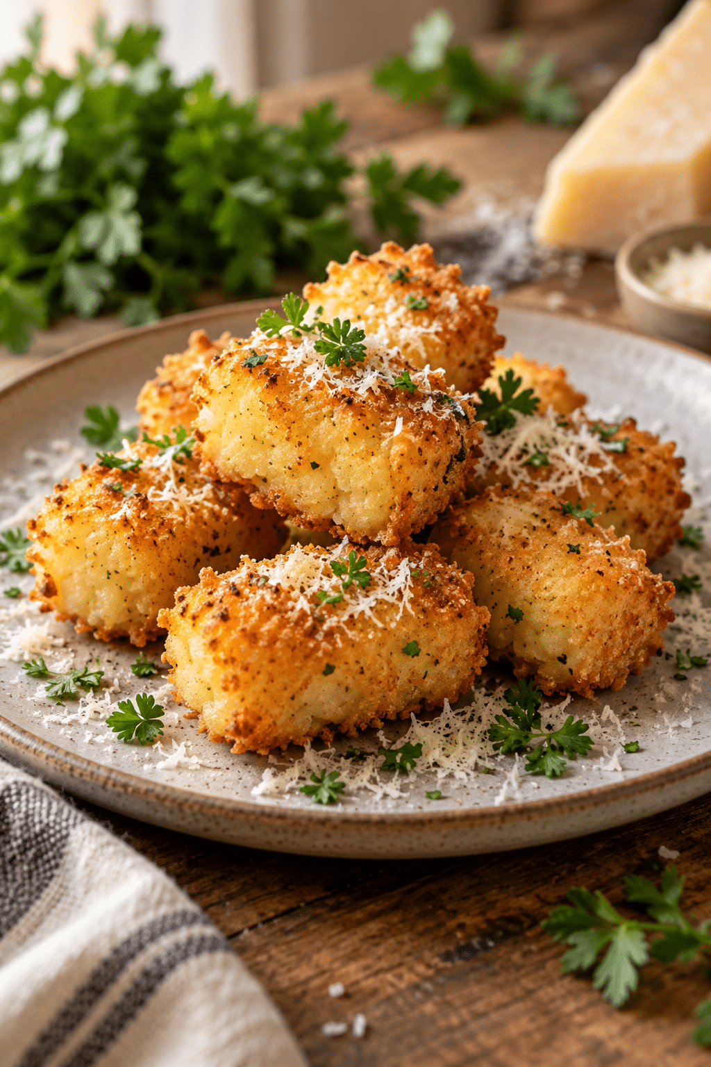 Crispy mashed potato tots