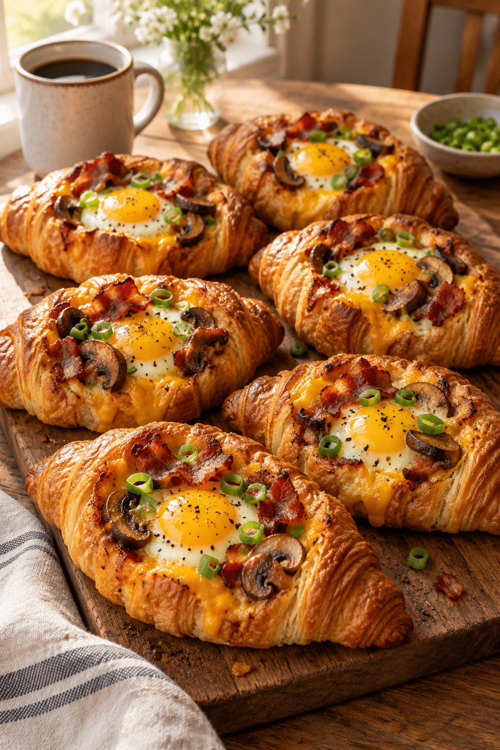croissant breakfast boats finished dish