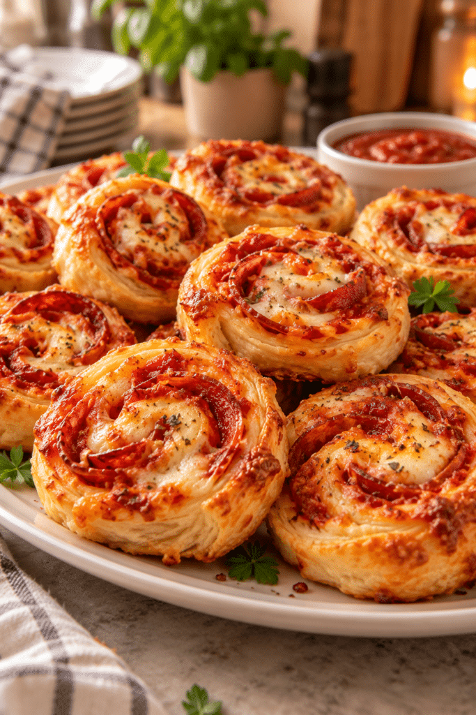 golden pizza pinwheels