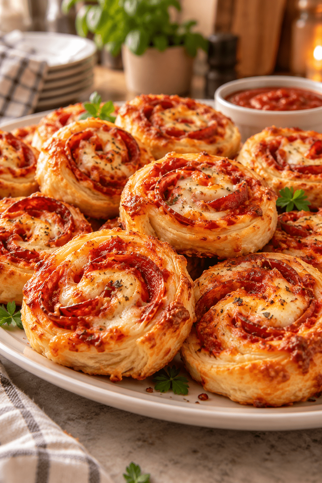 golden pizza pinwheels