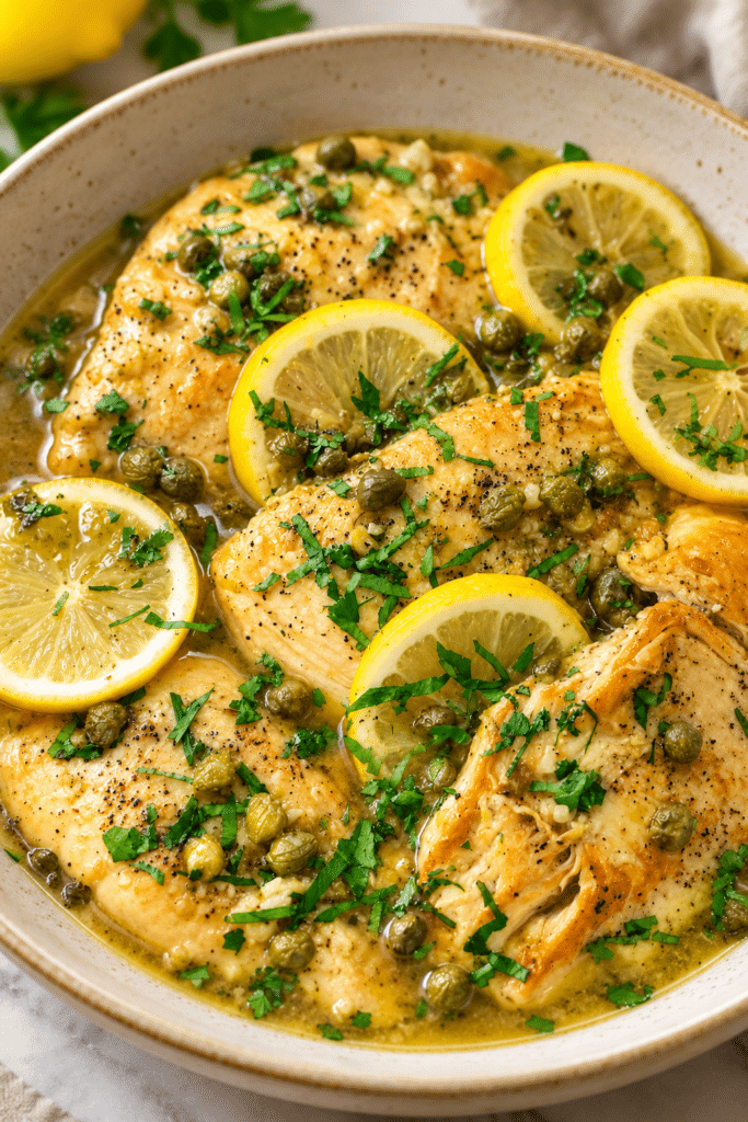 Instant Pot chicken piccata with lemon caper sauce