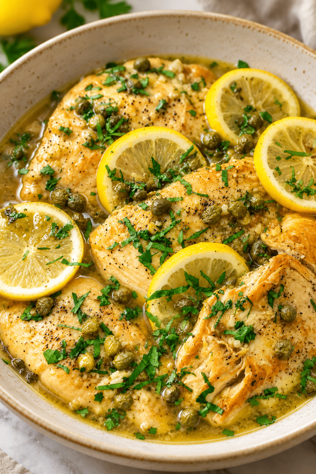 Instant Pot chicken piccata with lemon caper sauce