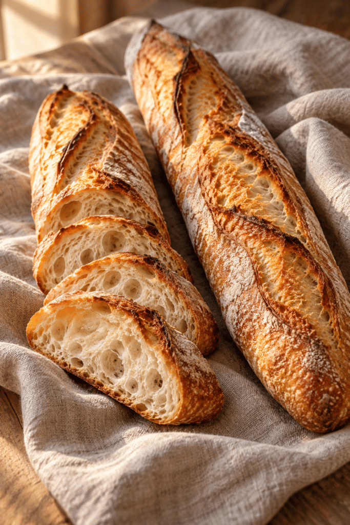 homemade baguette finished dish
