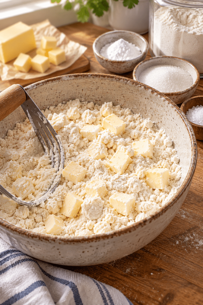 Homemade Bisquick mix in a bowl