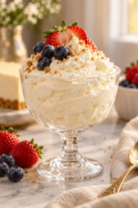 keto cheesecake fluff finished dish