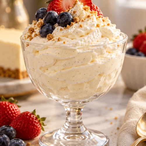 keto cheesecake fluff finished dish