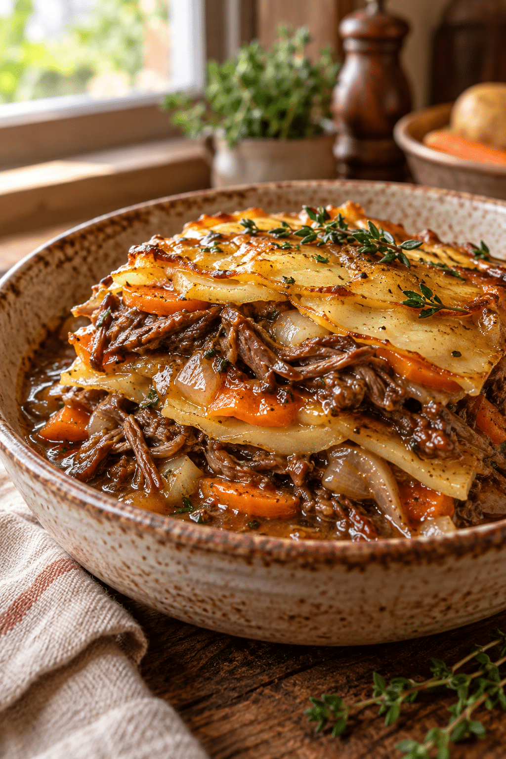 keto lasagna in a bowl with vegetables
