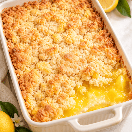 lemon dump cake with cream cheese