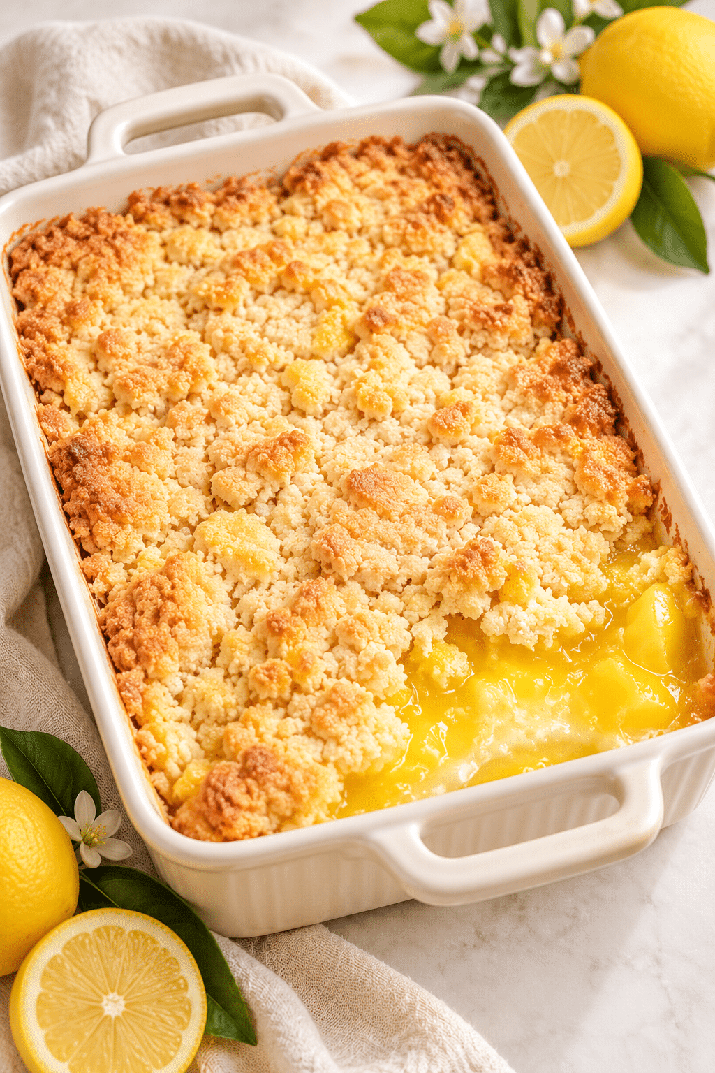 lemon dump cake with cream cheese