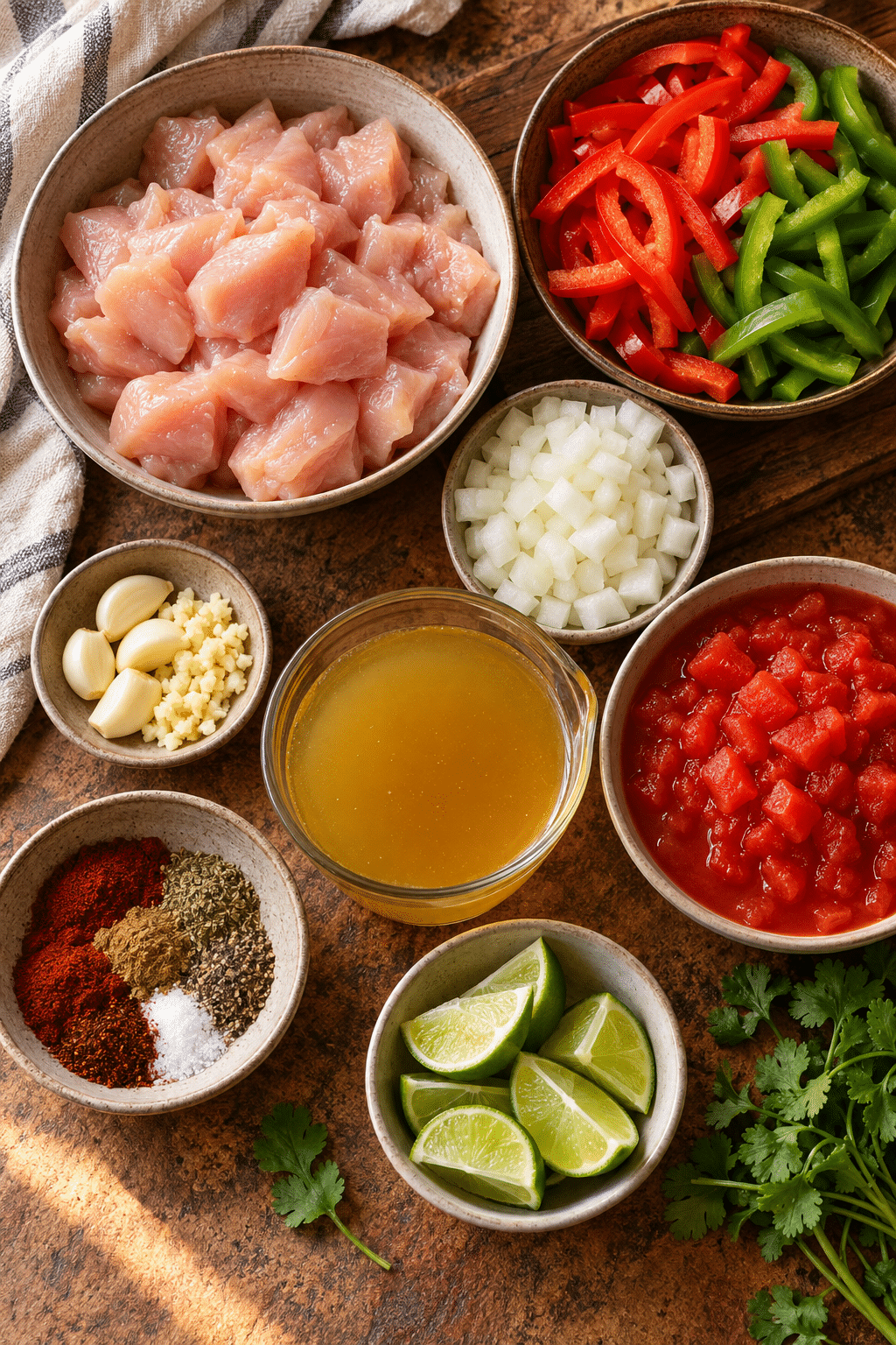 ingredients for low carb chicken fajita soup