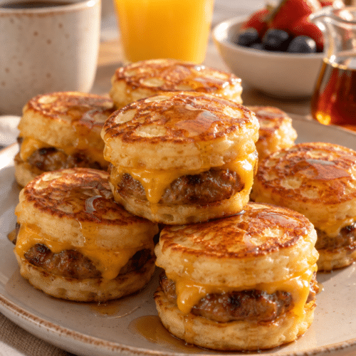 mini McGriddle bites finished dish
