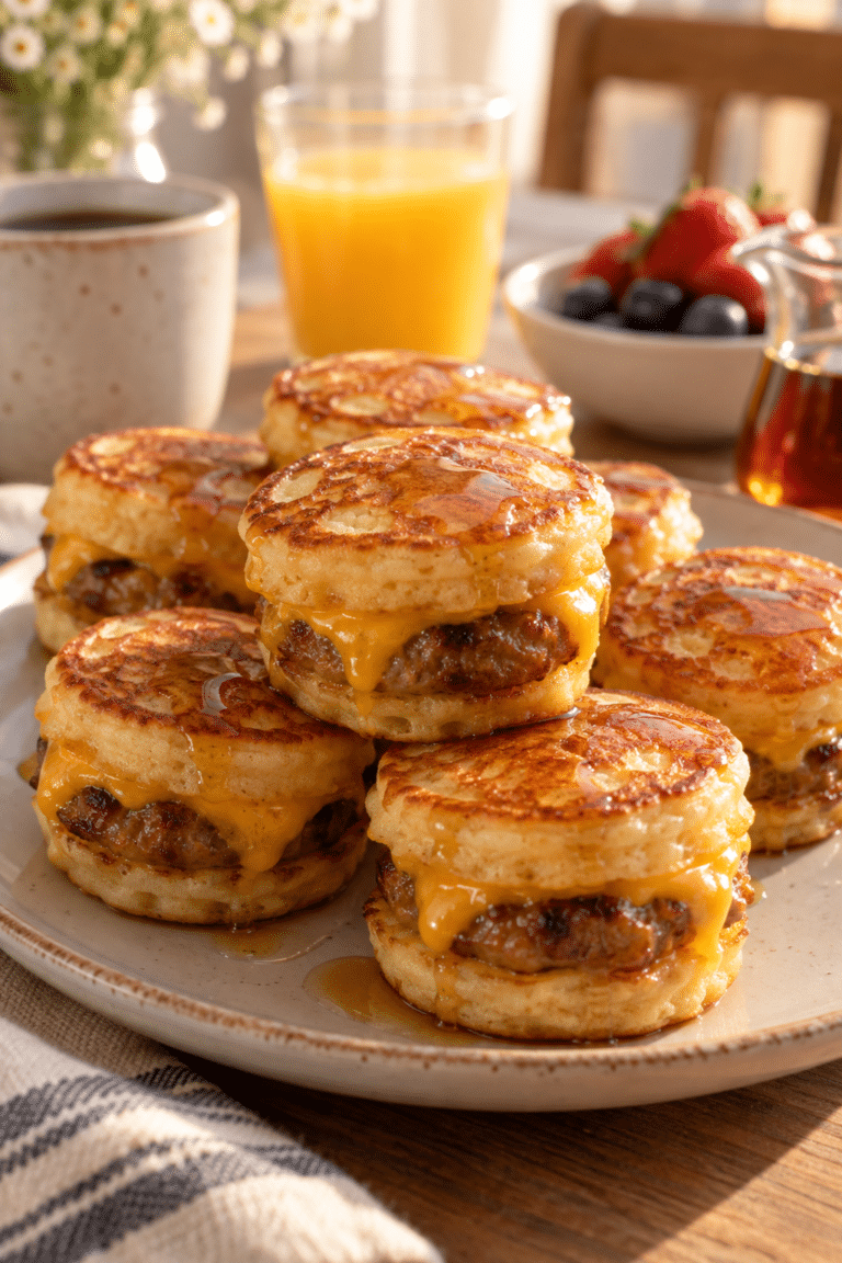 mini McGriddle bites finished dish