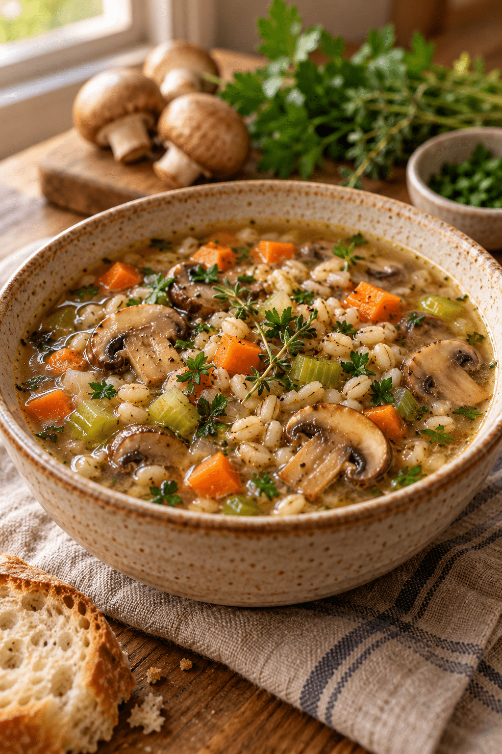 mushroom barley soup