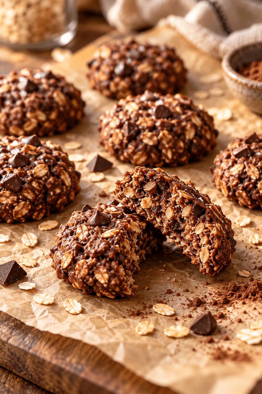 no-bake protein cookies ready to serve
