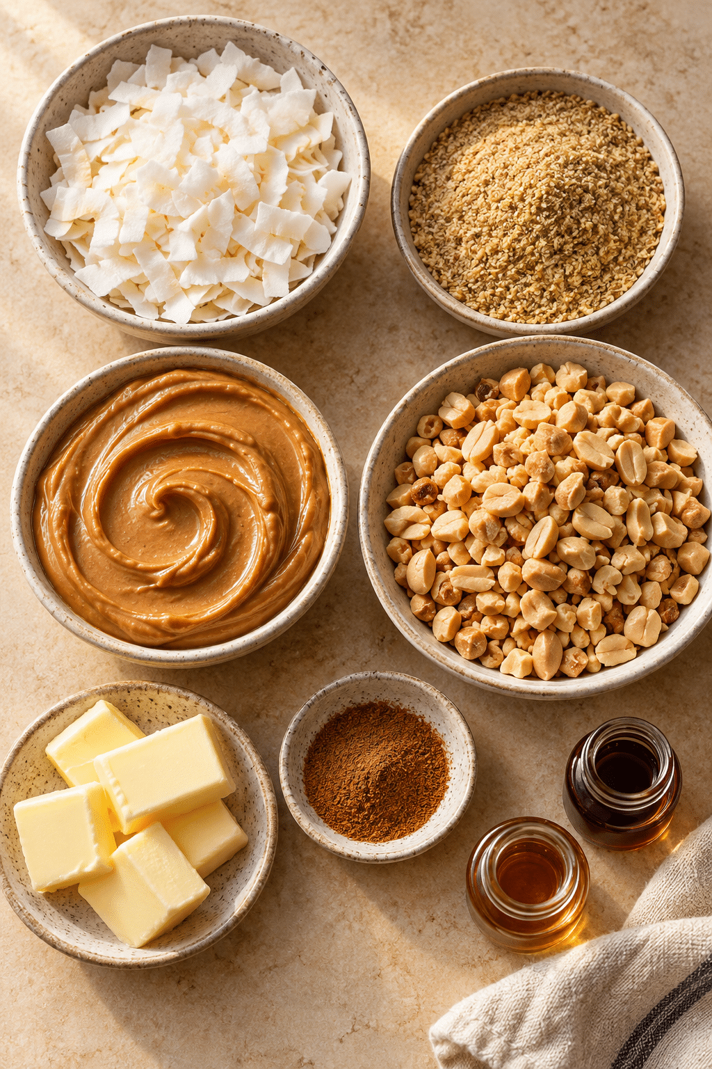 Ingredients for peanut butter granola