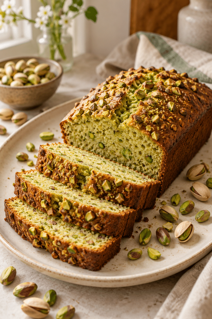 pistachio loaf finished dish