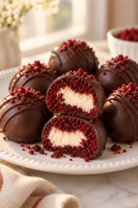 red velvet cheesecake bites