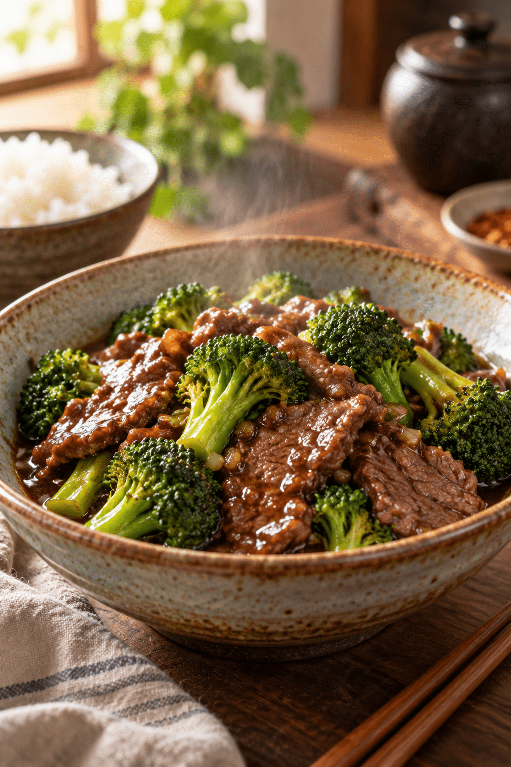 slow cooker beef broccoli finished dish