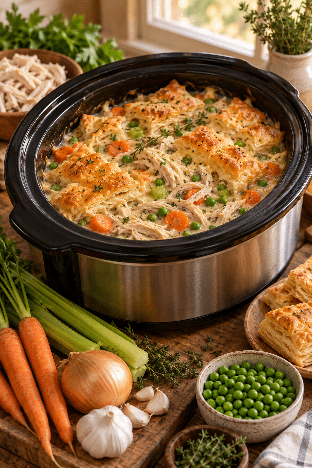 slow cooker chicken pot pie ingredients