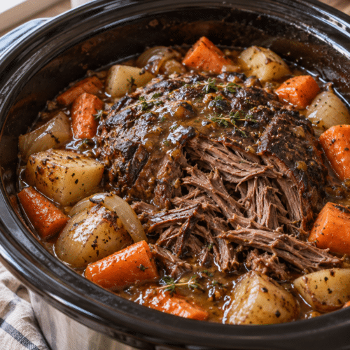 slow cooker pot roast with vegetables