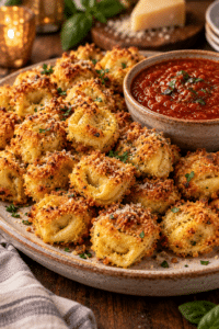 tortellini party snacks with marinara