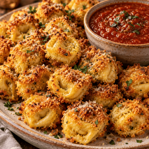 tortellini party snacks with marinara